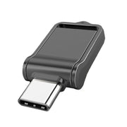 128GB USB 2.0 + Type-C/USB-C High Speed Mini Computer and Phone Dual-purpose Rotary U Disk(Black)