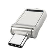 128GB USB 2.0 + Type-C/USB-C High Speed Mini Computer and Phone Dual-purpose Rotary U Disk(Silver) - USB Flash Drives by PMC TechLife | Online Shopping South Africa | PMC TechLife | Buy Now Pay Later Mobicred