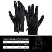 A045 Cycling Gloves Touch Screen Windproof Water-resistant Sport Keep Warm Gloves, Size: L(Black)