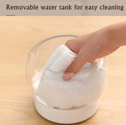 400ml Rose Aromatherapy Diffuser Timing Humidifier with Seven-color Light,CN Plug(White)