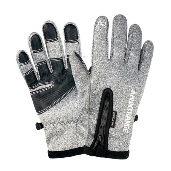 HUNTRANGE A022 Outdoor Water-resistant Touch Screen Riding Keep Warm Gloves, Size: M(Gray)