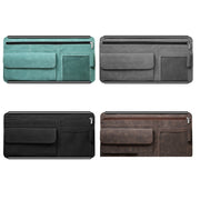 DE RAN FU Car Shade Glasses Box Storage Bag Car Flip Fur Glue Box Zipper Card Bag(Brown)