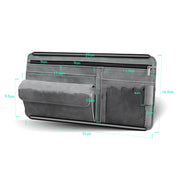 DE RAN FU Car Shade Glasses Box Storage Bag Car Flip Fur Glue Box Zipper Card Bag(Blue)
