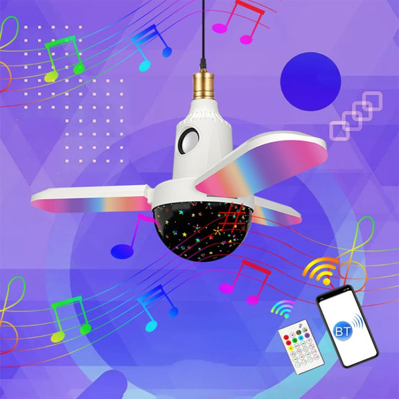 ZSCPH-001 40W Multifunctional Bluetooth RGB Colorful Three-Leaf Music Atmosphere Light, Size: S (Star)