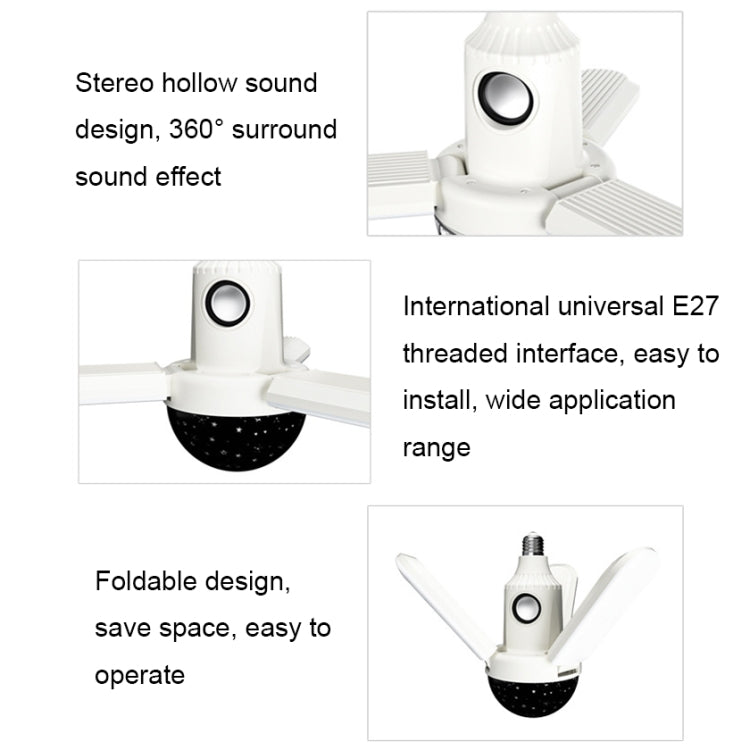 ZSCPH-001 40W Multifunctional Bluetooth RGB Colorful Three-Leaf Music Atmosphere Light, Size: S (Magic Ball)