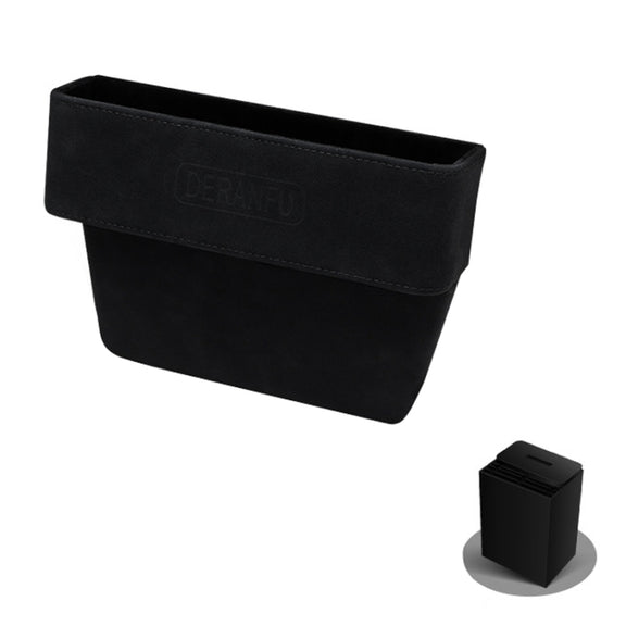 DE RAN FU Car Seat Storage Box Cup Holder Fur Citrine Phone Sundry Storage Box(Black)