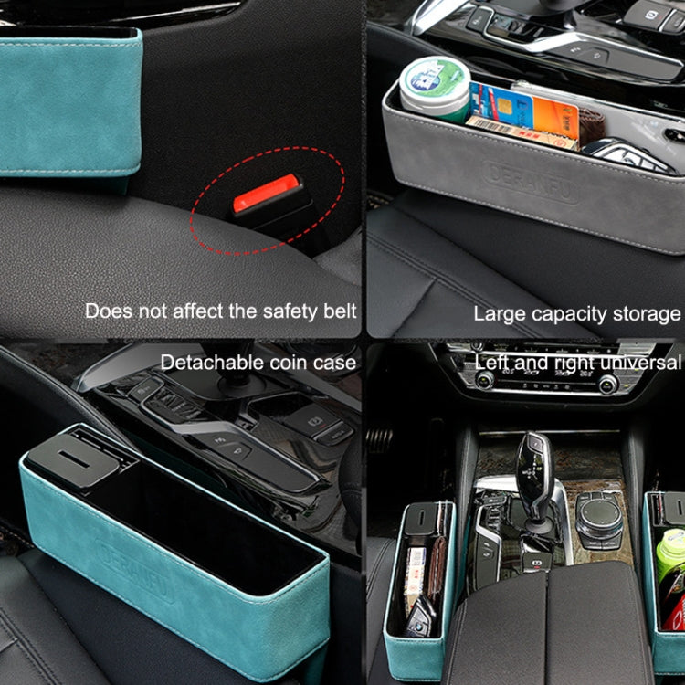DE RAN FU Car Seat Storage Box Cup Holder Fur Citrine Phone Sundry Storage Box(Grey)
