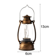 Retro Lantern Table Decoration Christmas Scene Decoration Simulation Oil Lamp(Black)
