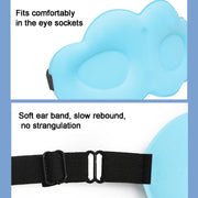 3D Cloud Eye Mask Ice Silk Slow Rebound Memory Foam Sleep Comfort Eye Mask(Green)