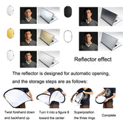 Selens  5 In 1 (Gold / Silver  / White / Black / Soft Light) Folding Reflector Board, Size: 60x90cm