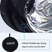 Selens  5 In 1 (Gold / Silver  / White / Black / Soft Light) Folding Reflector Board, Size: 80cm Triangle
