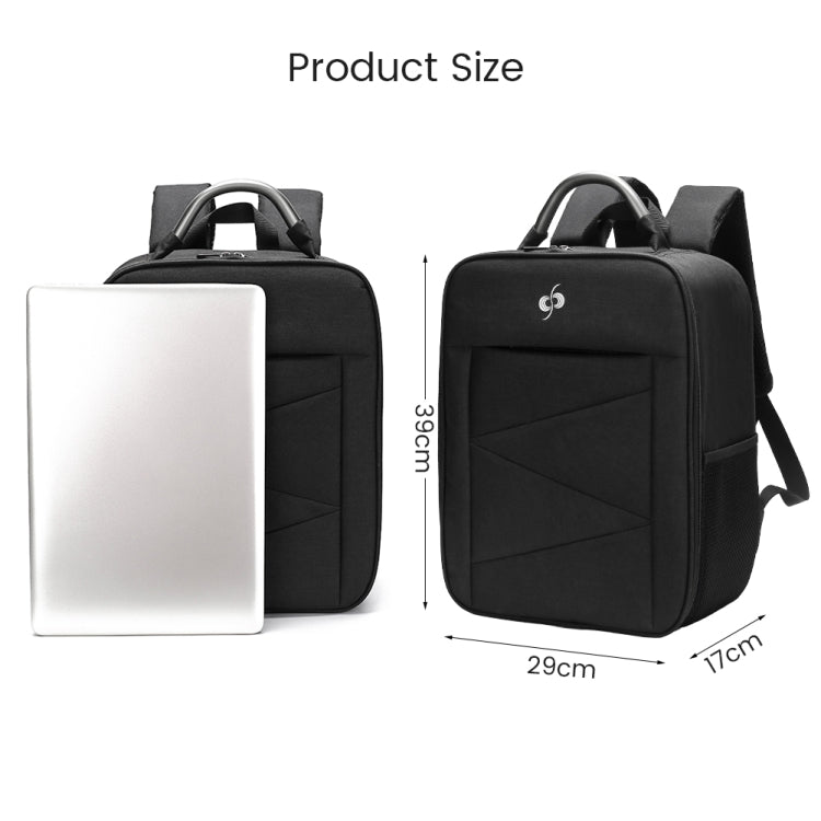For DJI FPV Drone Shoulder Bag Water-resistant Wear-resistant Oxford Fabric Storage Bag(Black)