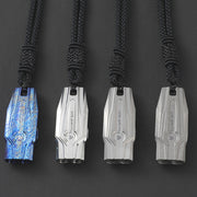 KS014 Dual Tube Outdoor Survival Referee Training High Frequency Whistle, Color: Colorful