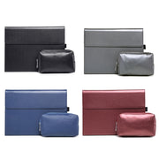 For Microsoft Surface Pro 9 Tablet Protective Case Holder(Microfiber Lambskin Texture Red Case + Power Supply Bag)