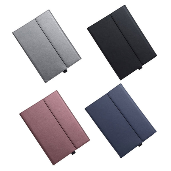 For Microsoft Surface Pro 8 Tablet Protective Case Holder(Microfiber Lambskin Texture Gray Case)