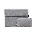 For Microsoft Surface Pro 8 Tablet Protective Case Holder(South African Sheepskin Gray Case + Power Supply Bag) - Others by PMC Jewellery | Online Shopping South Africa | PMC Jewellery | Buy Now Pay Later Mobicred