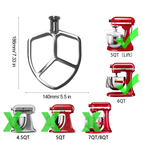 For KitchenAid Stand Mixer  6QT Mixer Head Stainless Steel Accessories