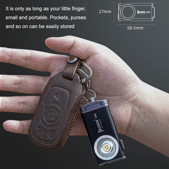 WUBEN G2 Strong Light LED Flashlight USB Outdoor Campers And Household Super Bright Key Chain Light(Black)