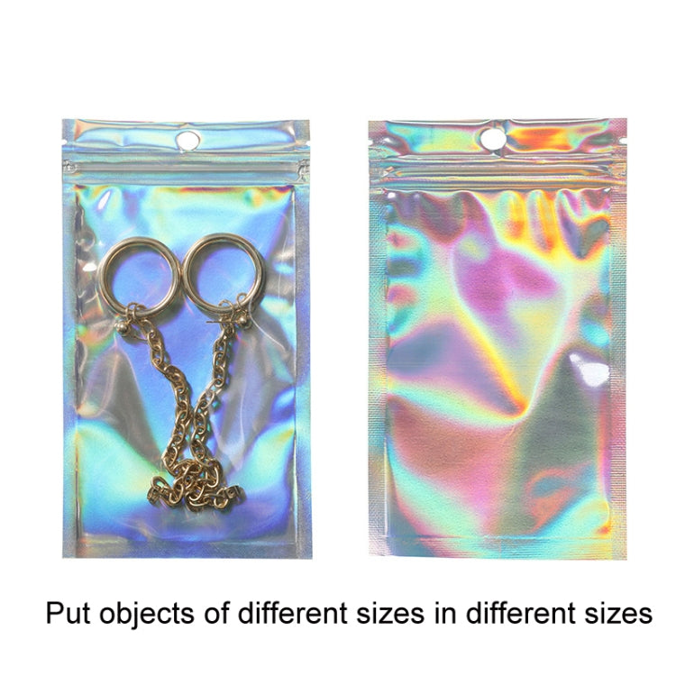 100PCS Laser Self-sealing Packaging Bag Data Line Aluminum Foil Plastic Bag , Size: 13x25cm