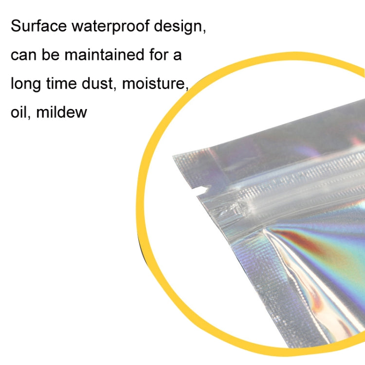 100PCS Laser Self-sealing Packaging Bag Data Line Aluminum Foil Plastic Bag , Size: 13x25cm