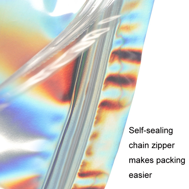 100PCS Laser Self-sealing Packaging Bag Data Line Aluminum Foil Plastic Bag , Size: 13x25cm