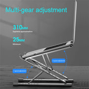 N8 Double-layer Foldable Lifting Aluminum Alloy Laptop Heat Dissipation Stand, Color: Silver