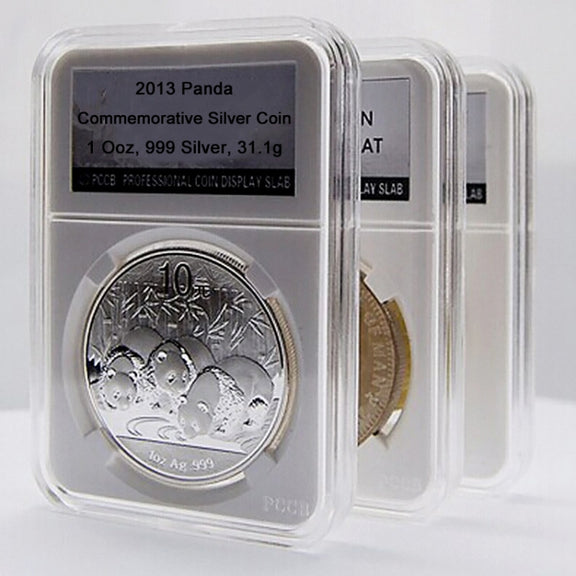 Commemorative Coin Identification Rating Box Coin Collection Box, Color: White (27mm)