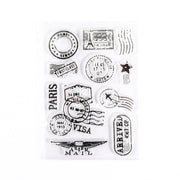 5 PCS Vintage Botanical Arrangement Handbook Clear Silicone Stamp(Vintage Postmark)