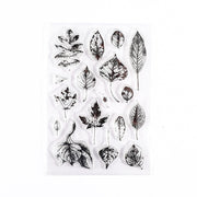 5 PCS Vintage Botanical Arrangement Handbook Clear Silicone Stamp(Falling leaves)