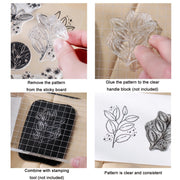5 PCS Vintage Botanical Arrangement Handbook Clear Silicone Stamp(Falling leaves)