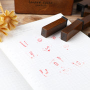 E13 28PCS/Set Vintage Wooden Alphabet and Number Diary Handbook DIY Stamps(Regular Lowercase)