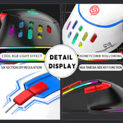 K-Snake Q15 9 Keys RGB Light Effect Wired Mechanical Mouse, Cable Length: 1.5m(Black)