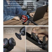 PGYTECH Camera Mobile Phone Desktop Pan Tilt Handheld Tripod, Specification: Black