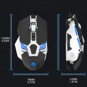 K-Snake Q18 9 Keys 6400DPI Glowing Machine Wired Gaming Mouse, Cable Length: 1.5m(White)