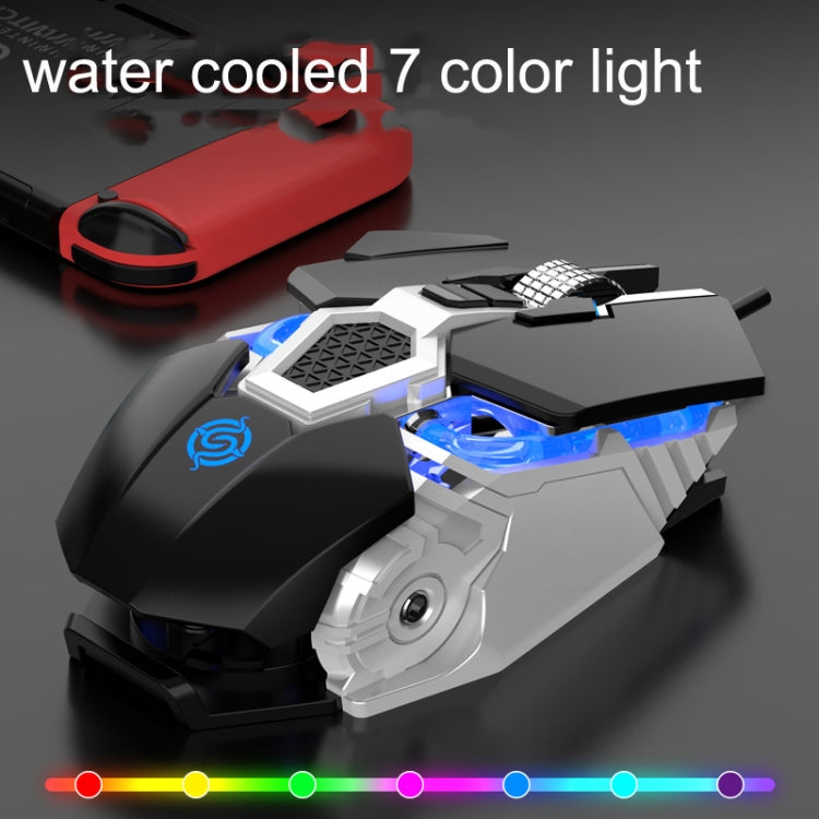 K-Snake Q18 9 Keys 6400DPI Glowing Machine Wired Gaming Mouse, Cable Length: 1.5m(White)
