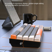 ZIYOU LANG K68 68 Keys Bluetooth Wireless Dual Model Mechanical Keyboard, Style: Red Shaft Version (Shimmering)