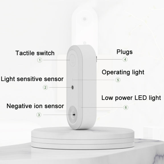 Negative Ion Air Purification Intelligent Sensor LED Night Light(EU Plug)