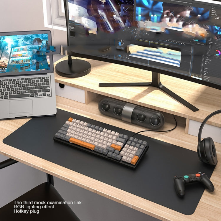 ZIYOU LANG  K3 100 Keys Game Glowing Wired Mechanical Keyboard, Cable Length: 1.5m, Style: Bee Version Red Axis