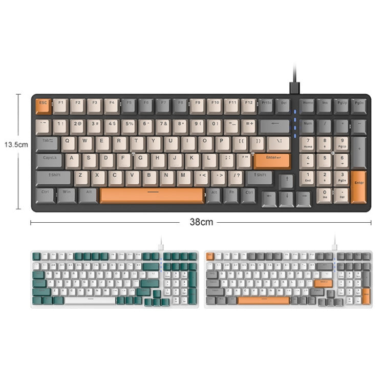 ZIYOU LANG  K3 100 Keys Game Glowing Wired Mechanical Keyboard, Cable Length: 1.5m, Style: Micro Light Hot Plug Version Red Axis