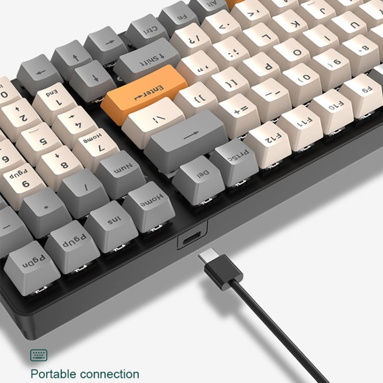 ZIYOU LANG  K3 100 Keys Game Glowing Wired Mechanical Keyboard, Cable Length: 1.5m, Style: Micro Light Hot Plug Version Red Axis