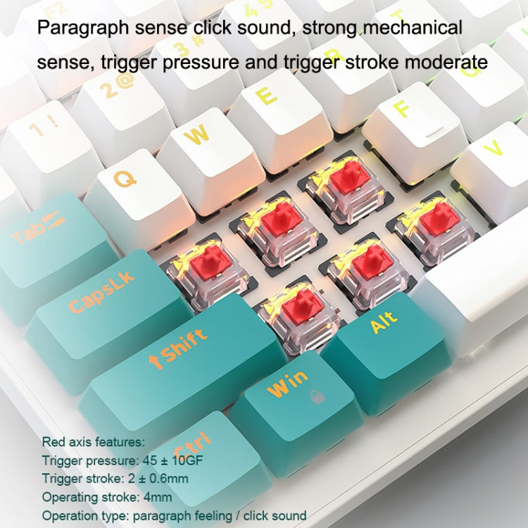 ZIYOU LANG  K3 100 Keys Game Glowing Wired Mechanical Keyboard, Cable Length: 1.5m, Style: Micro Light Hot Plug Version Red Axis
