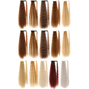 MST8568 Invisible Adhesive Bandage Wigs Corn Perm Long Ponytail Wigs(1001A)