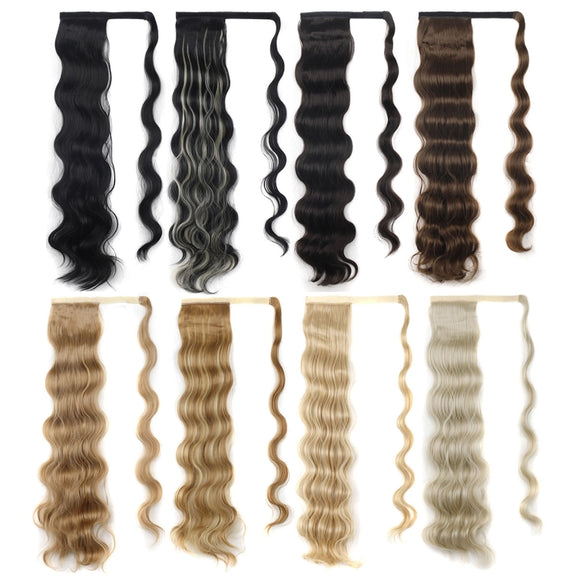 MST08 Adhesive Tie-On Wigs Ponytail Fluffy Long Curly Wigs High-Ponytail(18)
