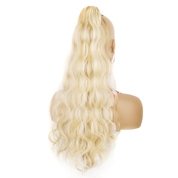 MST08 Adhesive Tie-On Wigs Ponytail Fluffy Long Curly Wigs High-Ponytail(18)