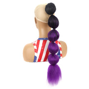 DLMW01 Bubble Shape Shaggy Wig Ponytail Drawstring Long Ponytail Wigs, Spec: 1BT51P