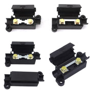 10pcs 100A Small Fork Bolt Fuse Block Car Air Conditioning All The Way Fuse Box Fuse Holder(Black)