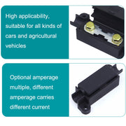 10pcs 100A Small Fork Bolt Fuse Block Car Air Conditioning All The Way Fuse Box Fuse Holder(Black)
