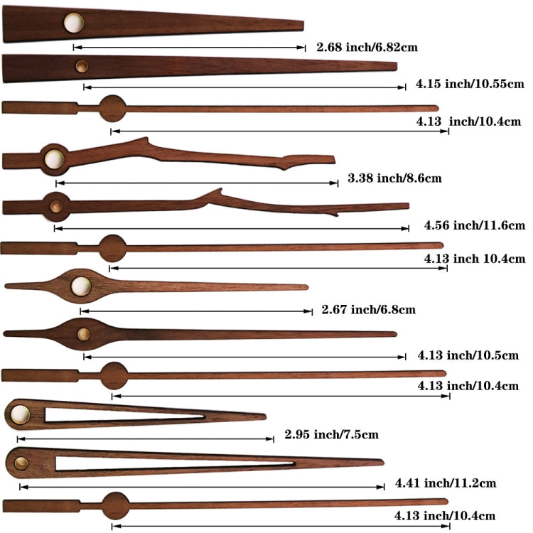 Quartz Clock Dial Repair Kit DIY Wall Clock Parts,Spec: Movement+S04 Wooden Needle