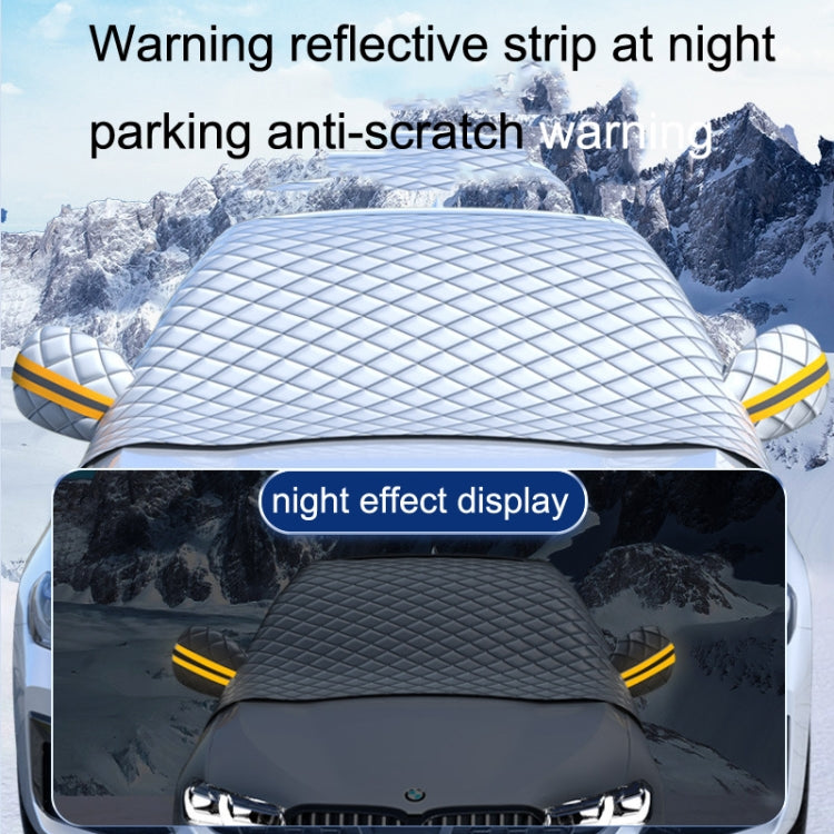 SUITU R-3945 Car Winter Front Glass Snow Shield Defrost Sunshade Thickened Car Clothing, Style: 12 Magnets Three Layers Thickened