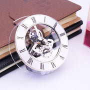 Metal See-through Quartz Clock Gear Clock DIY Accessories 103mm Silver Clock Head